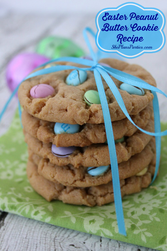 Peanut butter Easter cookie recipe with MMs